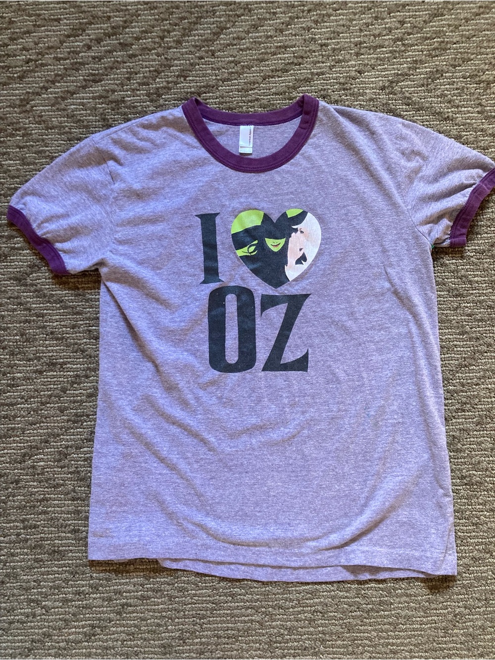 Wicked Broadway I Love Oz I Heart Oz Glinda Elphaba American Apparel Ringer